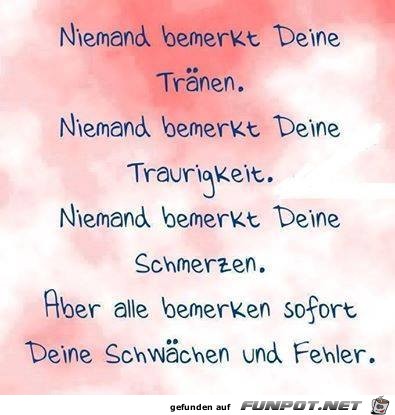 Keiner bemerkt Keiner bemerkt