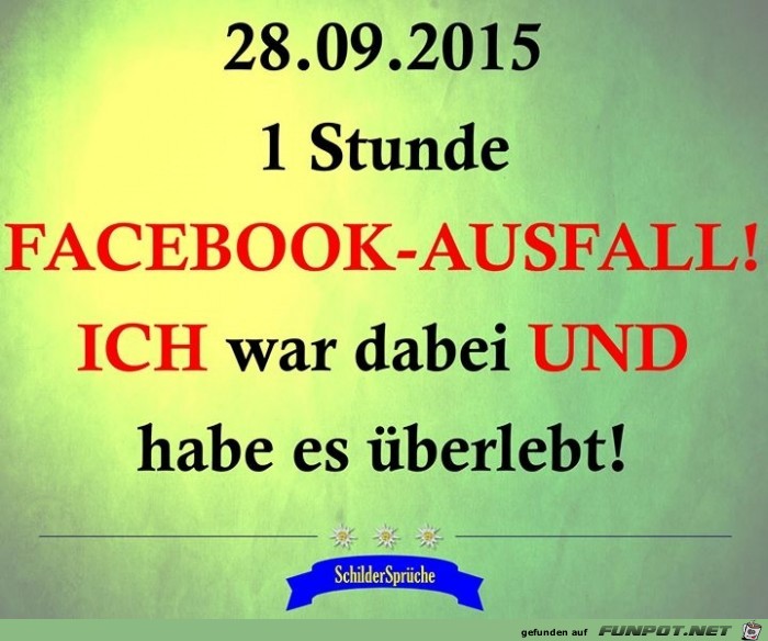 facebook -Ausfall facebook -Ausfall