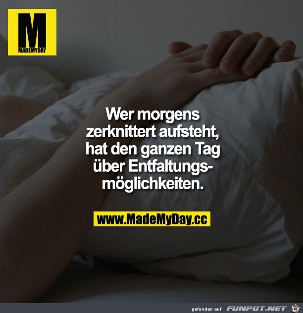 Wer morgens zerknittert aufsteht