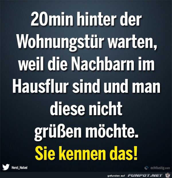 Nachbarn im Flur Nachbarn im Flur