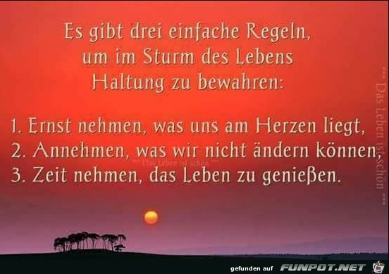 es gibt drei einfache regeln es gibt drei einfache regeln