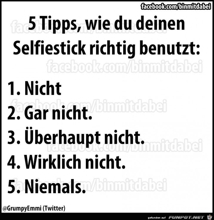 Tipps zum Selfiestick