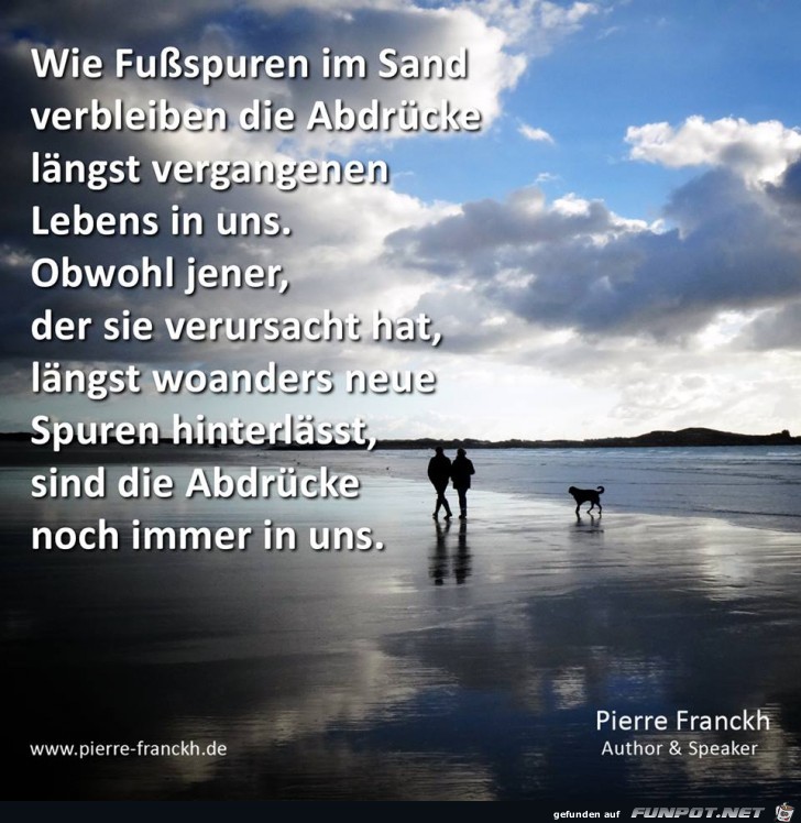 Wie Fussspuren im Sand