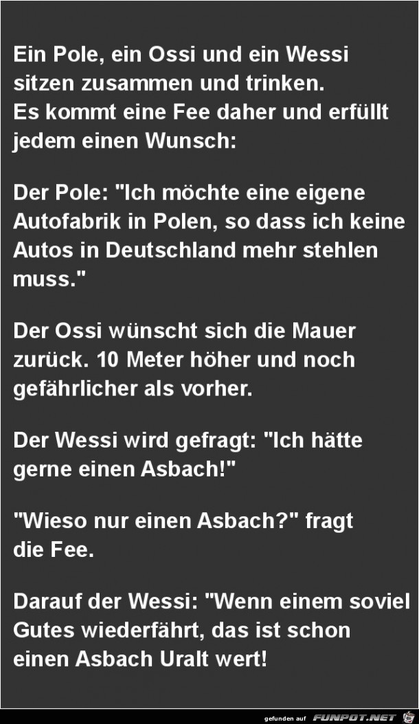 ein Pole ein Ossi ein Wessi