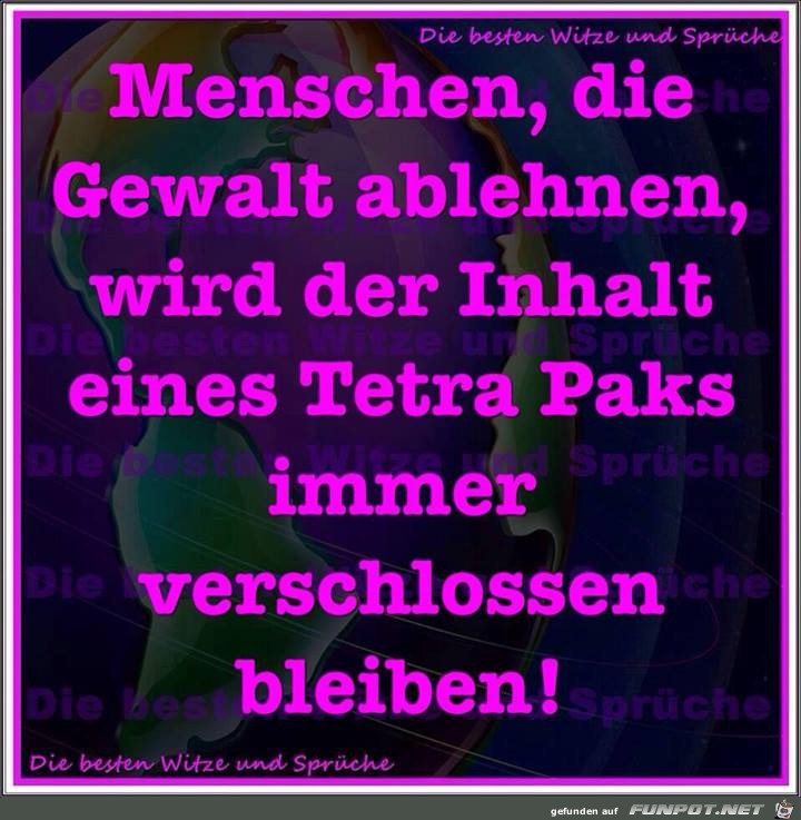 Menschen, die Gewalt ablehnen... Menschen, die Gewalt ablehnen...
