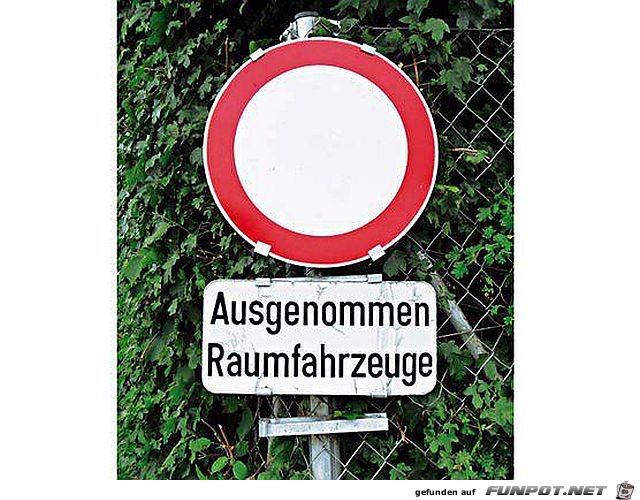 ausgenommen Raumfahrzeuge