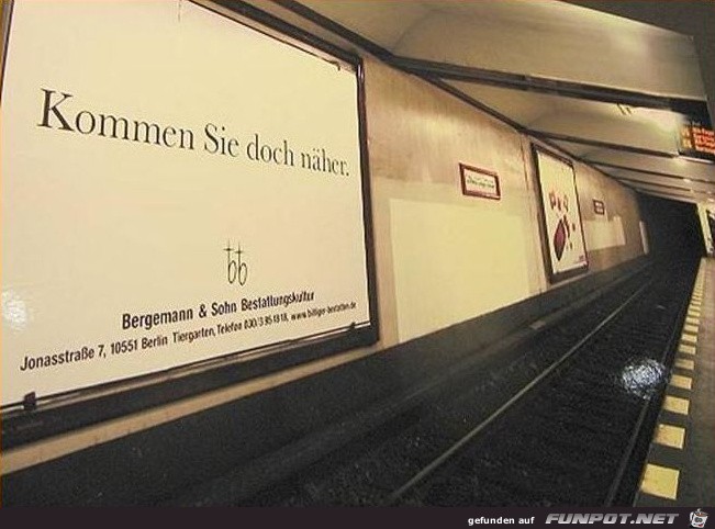 gelungene Bestatterwerbung