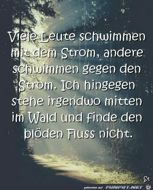 Viele Leute schwimmen mit dem Strom... Viele Leute schwimmen mit dem Strom...