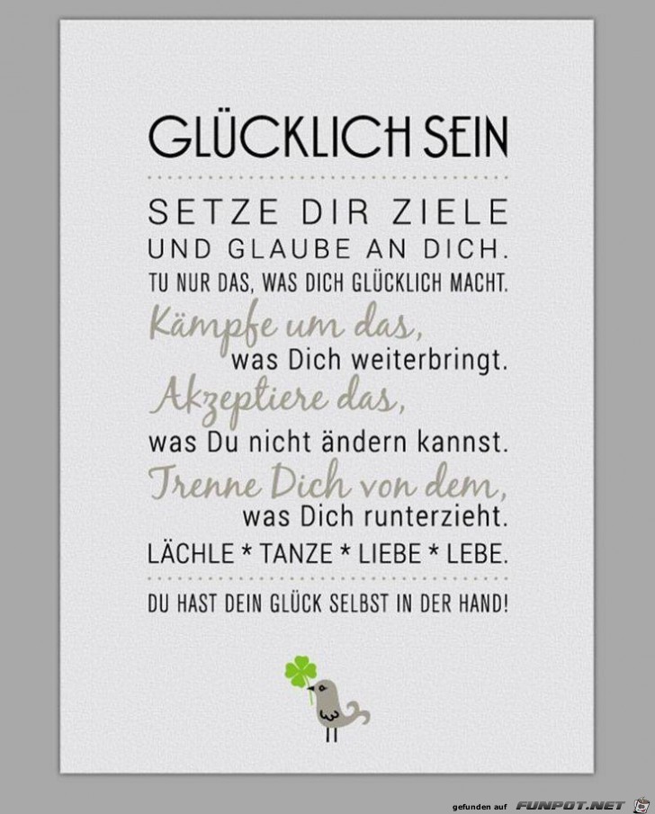 Gluecklich sein 