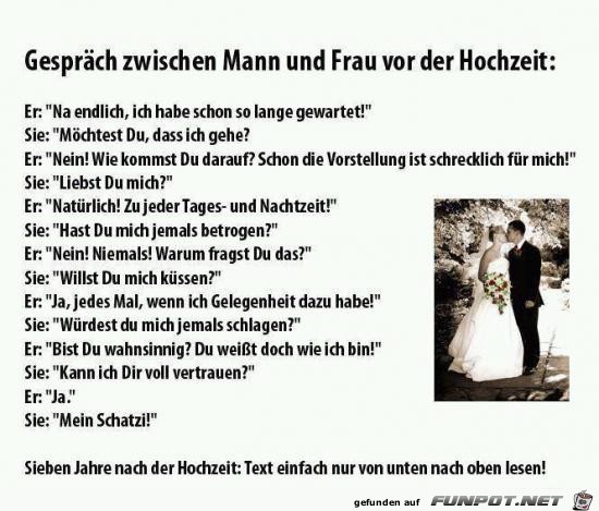 vor der Hochzeit