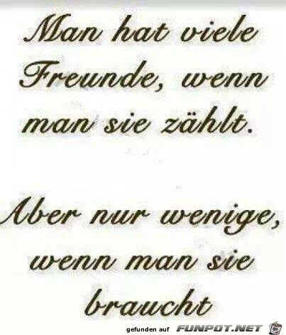 Man hat viele Freunde...