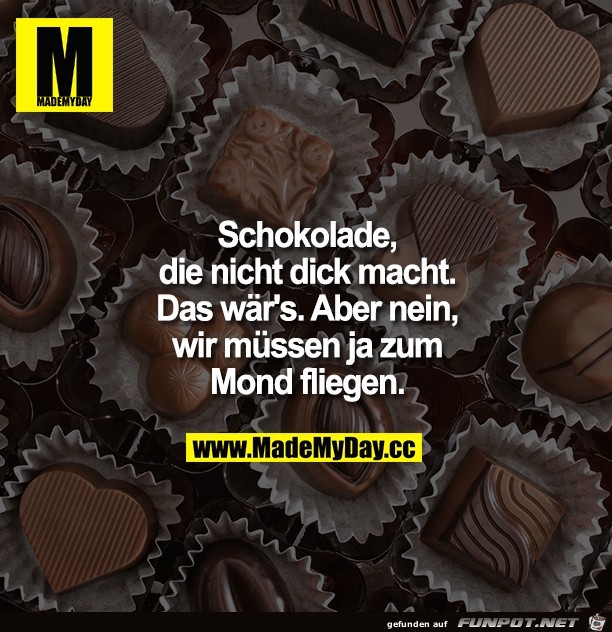 Schokolade die nicht dick macht Schokolade die nicht dick macht