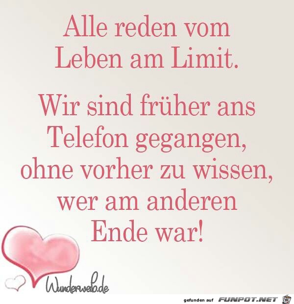 Alle reden vom Limit