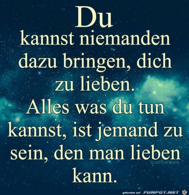 Du kannst niemanden dazu bringen Du kannst niemanden dazu bringen