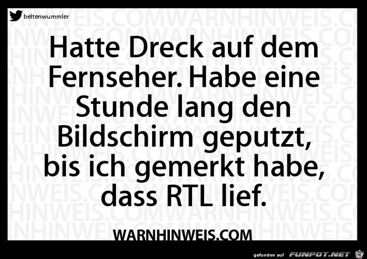 Dreckigen TV-oder Dreckigen TV-oder