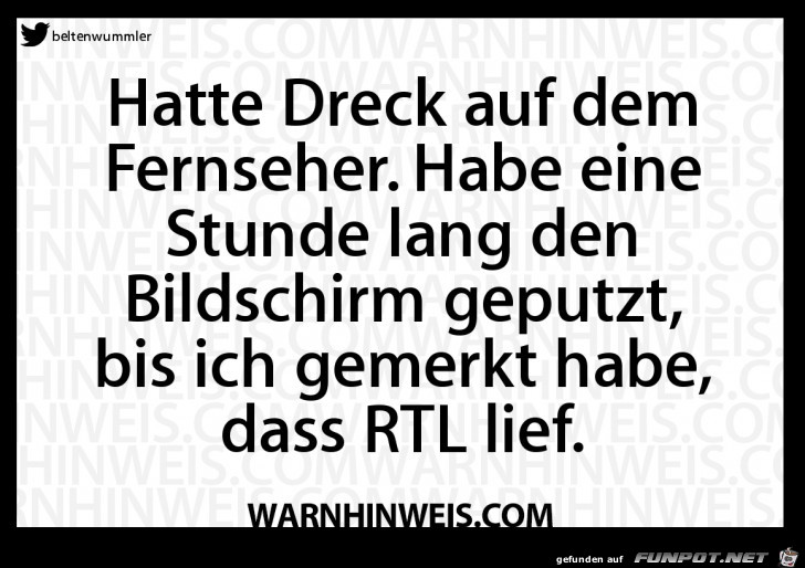 Dreckigen TV-oder