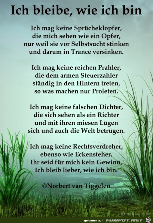 ich bleibe wie ich bin ich bleibe wie ich bin