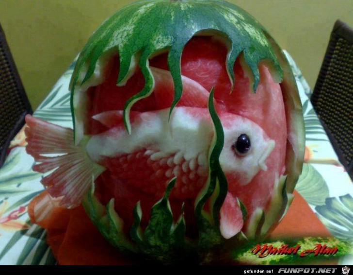 eine dekorative Melone