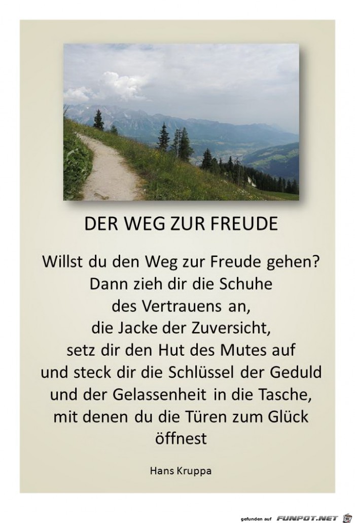 Der WEG der Freude