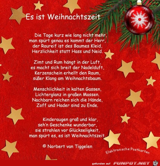 Es ist Weihnachtszeit