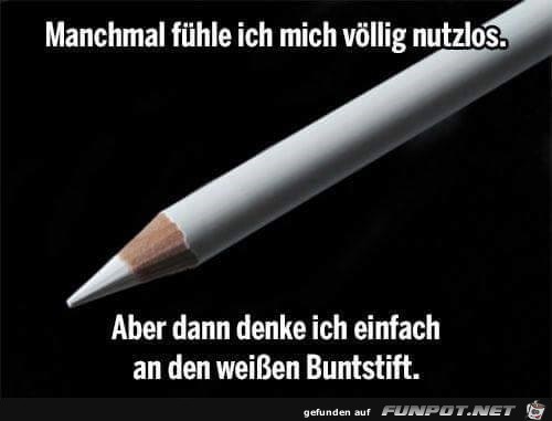 weisser buntstift