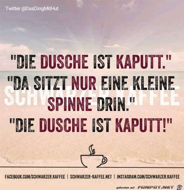 Die Dusche ist kaputt Die Dusche ist kaputt
