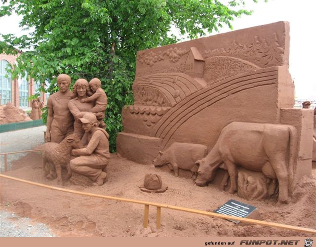 Sandskulpturen auf der Prince-Edward-Insel