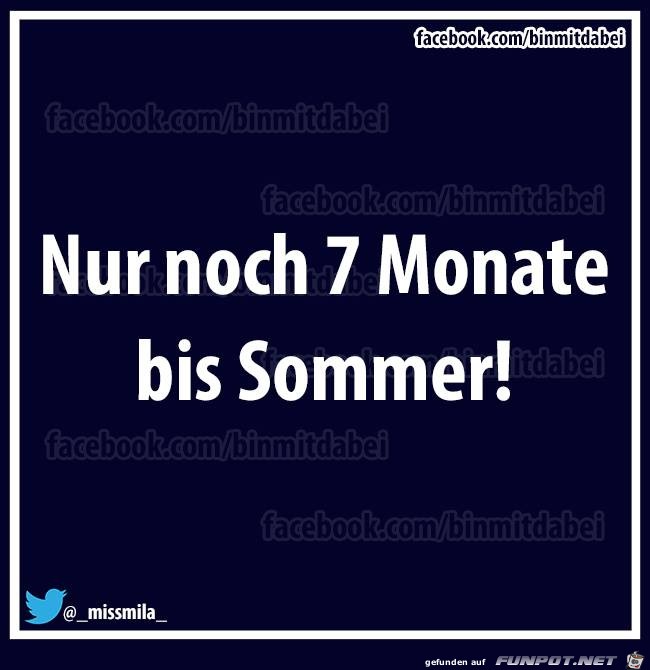 Nur noch 7 Monate Nur noch 7 Monate