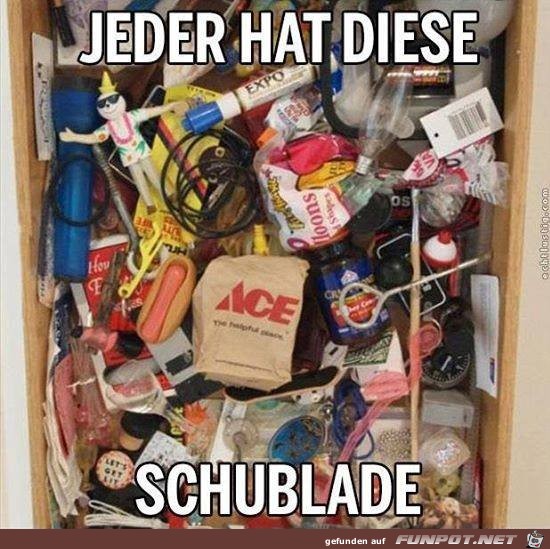 Jeder hat diese Schublade