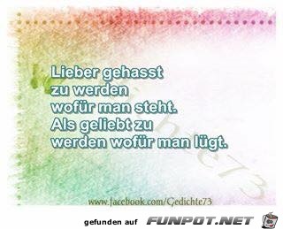 lieber gehasst zu werden