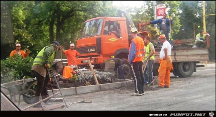 typische Strassenarbeiter