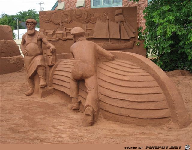 Sandskulpturen auf der Prince-Edward-Insel