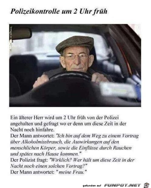 Polizeikontrolle um 2 Uhr Frueh Polizeikontrolle um 2 Uhr Frueh
