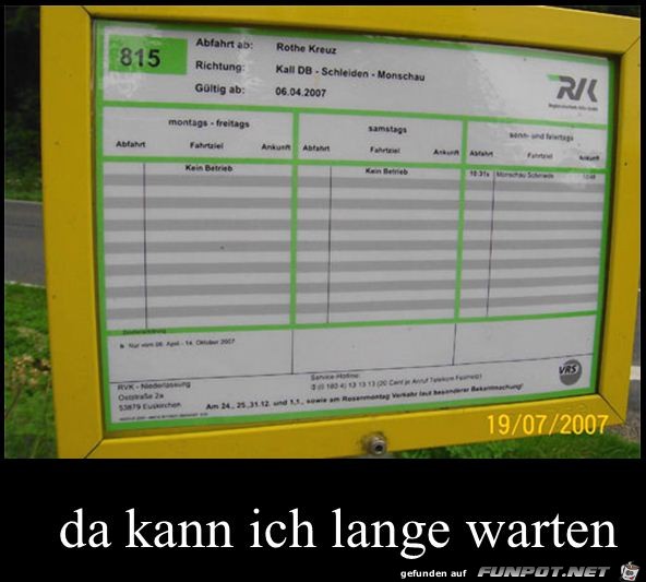 da kann ich lange warten da kann ich lange warten