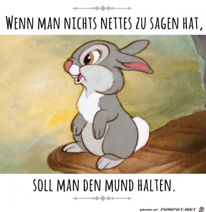 Wenn man nichts nettes sagen kann...