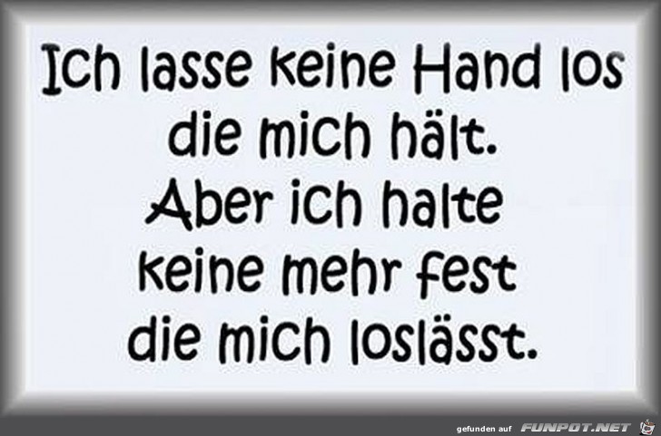 keine Hand keine Hand