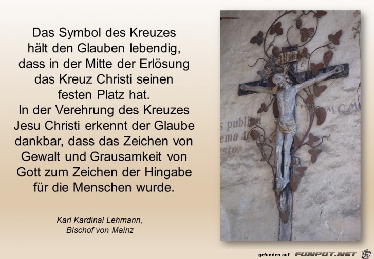 das Symbol des Kreuzes