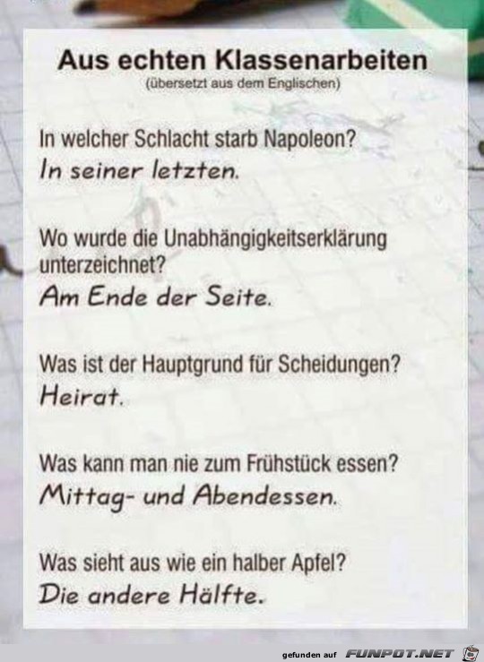 klassenarbeiten