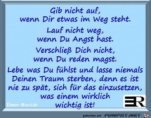 Gib nicht auf Gib nicht auf