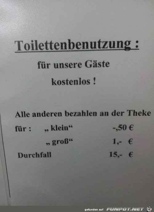 Toilettenbenutzung...