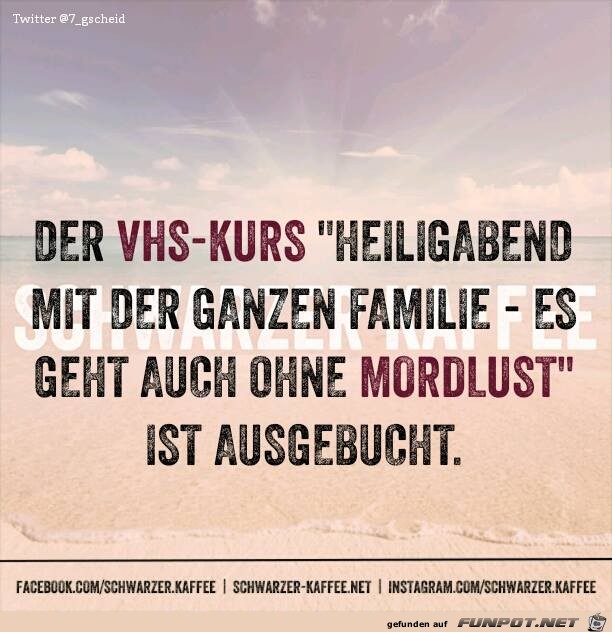 VHS-Kurs Heiligabend VHS-Kurs Heiligabend