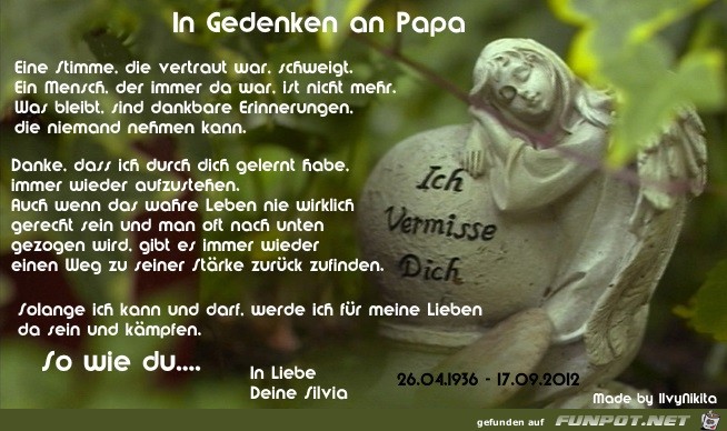 In Gedenken an Papa