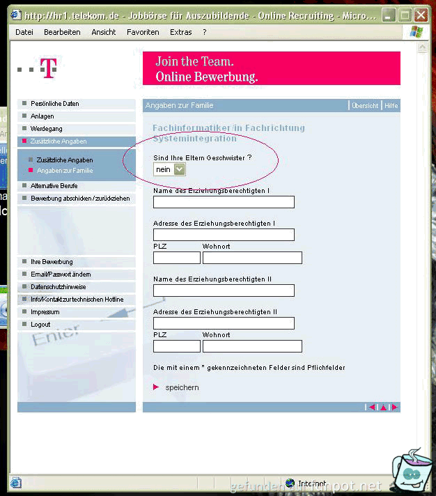 Bewerbung Telekom