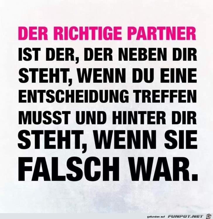 der richtige Partner der richtige Partner