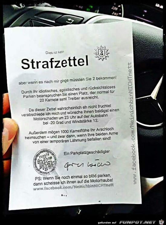 Strafzettel Strafzettel