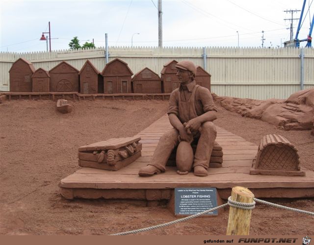 Sandskulpturen auf der Prince-Edward-Insel