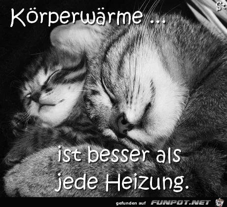 Krperwrme ist besser...