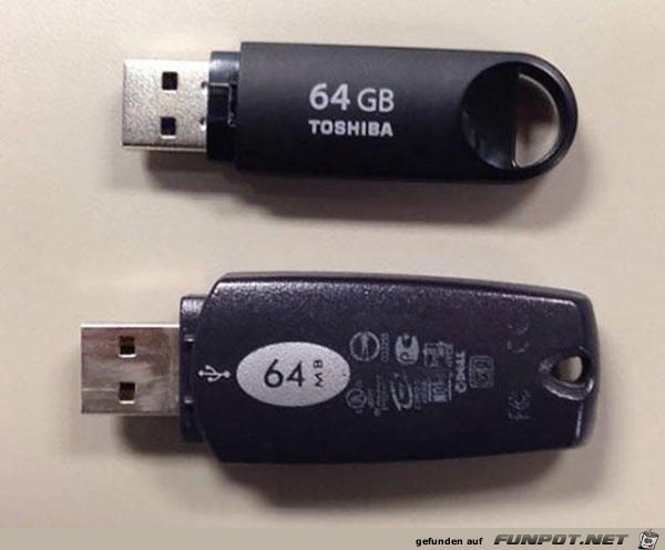 USB Speichergroesse damals und heute