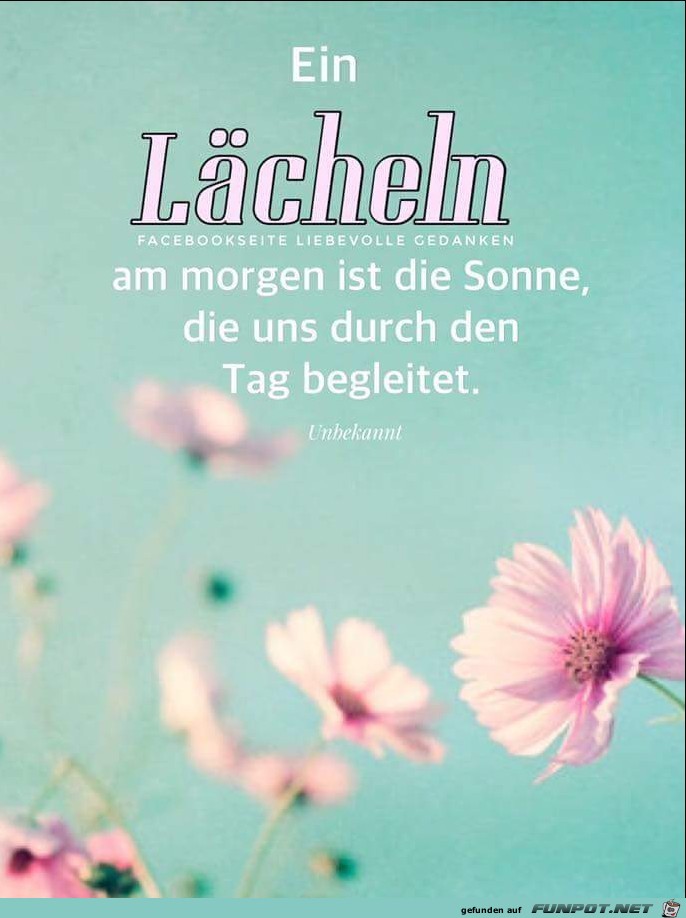 ein Laecheln am Morgen