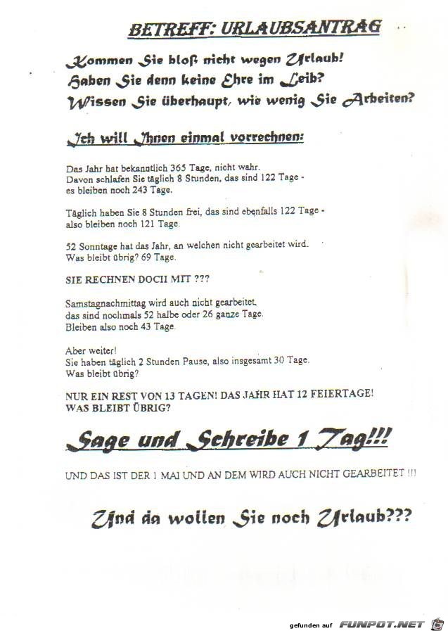 Urlaub Urlaub